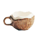 Maxbell Milk Mug Drinkware Water Cup Coconut Shaped Coffee Mug for Coffee Latte Cafe