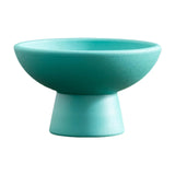 Maxbell Round Ceramic Flowerpot Floral Accessory for Indoor Outdoor TV Cabinet Patio Blue