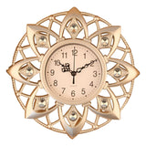 Maxbell Wall Hanging Clock Sparkling Bling Creative Mute for Home Living Room Office Style J