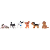 6Pcs 1/12 Dollhouse Crafts Animal Figurines Miniature Dog Puppy Figures Pet Resin Craftwork Birthday Gift Desk Decorations - Aladdin Shoppers