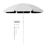 Maxbell Small Patio Umbrella 5.6ft Heavy Duty Portable Market Umbrella for Park Lawn white