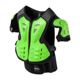 Maxbell Kids Motorcycle Armor Suit Body Guards Vest for Skiing Motocross Green