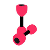 Maxbell Aquatic Dumbbell Pool Resistance Swim Training Fitness Barbell Water Aerobic Red Black Buckle