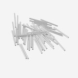 Maxbell 200 Pieces Rose Gold and Silver White Straight Tube Spacer Beads 20mmx1.5mm