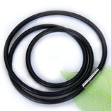 Maxbell 9xRubber Cord Rope Necklace Chain With Stainless Steel End Clasp 20 Inch