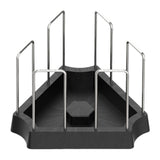 Maxbell Tortoise Feeding Dish Small Turtle Food Bowl for Bearded Dragon Semi Aquatic Black