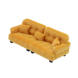 Maxbell Miniature Dollhouse Sofa Room Scene Decoration Realistic Miniature Toy Model 1 25 Brown