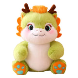 Maxbell Dragon Plush Toy Lovely 2024 Dragon Year Mascots Doll for Home Table Holiday Green