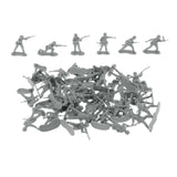 Maxbell 50x 1:35 Scale Soldier Models for Dollhouse Decor Miniature Scene Sand Table Gray