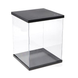 Clear Plastic Display Case Countertop Box Cube Storage w/LED Light 21x21x40cm