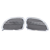Maxbell Silver Tri Line Speaker Grills Covers Accents for Harley Road Glide 2015-17