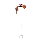 Maxbell Yard Drummer Windmill Wind Sculpture Landscape Garden Wind Spinner Gold