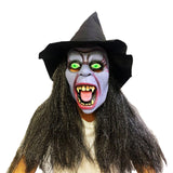 Maxbell Halloween Scary Witch Mask Prop Soft Stretchy Versatile Old Woman Witch Mask Style C