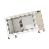 Maxbell Foldable Storage Cabinet Fashion Portable for Farmhouse Drawing Room Kitchen White 1 Layer 75 cm