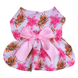 Maxbell Maxbell Puppy Dog Floral Princess Dress with Bownot Costume for Party Wedding Show Pink Peony