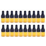 Maxbell Maxbell 20 Pieces Mini Refillable Glass Dropper Bottle for Essential Oils 1ML