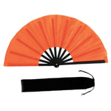 Maxbell Folding Fan Decorative Boots on The Ground Fan for Festival Carnival Orange