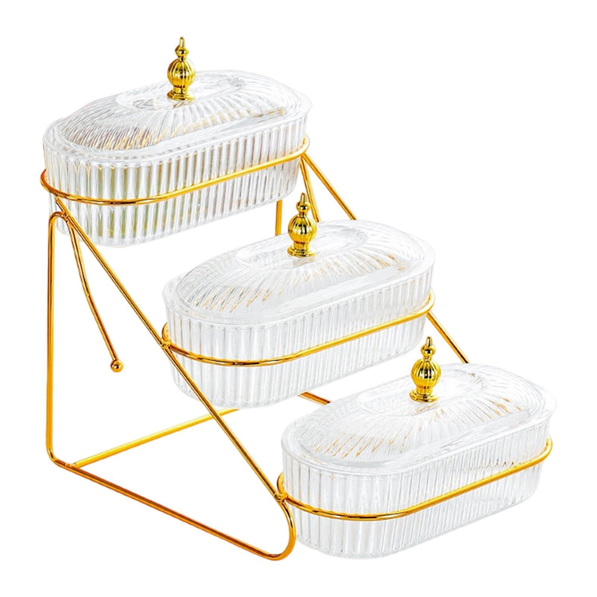 Maxbell Multi Tired Fruit Bowl Snack Plate Serving Tray for Home Birthday Decoration 3 Layer