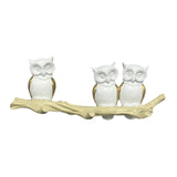 Maxbell Owl Wall Hook Decoration Cute Creative Walls Rack for Bedroom Porch Household 3 Hooks