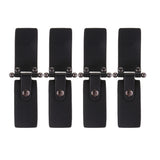 4 Sets PU Leather Toggle Buttons W/ Metal Buckle Coat Jacket Fasteners Black
