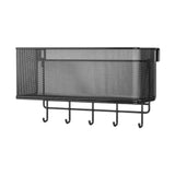 Maxbell Bedside Shelf for Bunk Bed Hanging Organizer for College Dorm Book Notebooks Black and hook