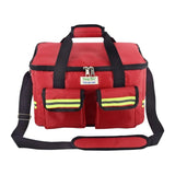 Maxbell First Aid Bag Empty 14.17x8.66x8.66inch Emergency Bag for Car Camping Hiking Red