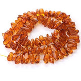 20x7x13mm Honey Brown Synthetic Amber Irregular Chip Gemstone Loose Beads 16 inch