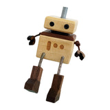 Maxbell Wooden Man Figurine Shaking Feet Doll Ornament for Vehicle Desktop Home Beech