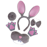 Maxbell Easter Bunny Rabbit Costume Set Cosplay for New Year Fancy Dress up Festival Grey