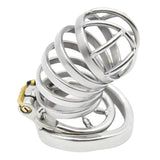 Maxbell Maxbell Stainless Steel Male Chastity Cage Belt Device Penis Lock Ring Belt 40mm