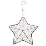 Maxbell 4Pcs 27cm Iron Star Shape Succulent Pot Metal Hanging Planter Plant Holder