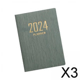 Maxbell 3xSchedule Notebook Monthly Planner Appointment Calendar Diary Journal Durable Green