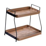 Maxbell 2 Tier Kitchen Counter Shelf Spice Jars Rack for Countertop Office Dorm Room Style A