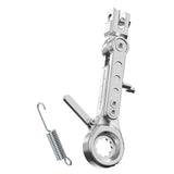 Maxbell Adjustable Motorcycle Foot Side Support Stand Aluminum Alloy Sturdy Silvery