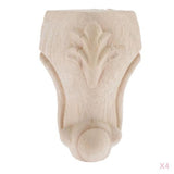 Maxbell 4pcs Solid Wood  Sofa Leg Unfinished Furniture Feet or Couch Chair Cabinet C