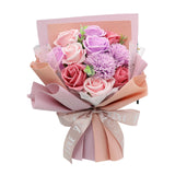 Maxbell 3 Set Carnation Soap Bouquet Flower Decor Gift for Mother Valentine's Day