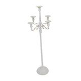 Maxbell Candle Holder with 5 Branches Candelabra Candlestick for Living Room Elegant White 23x89cm