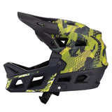 Maxbell Full Face Bike Helmet Equipment Supplies Portable Bicycle Helmet for Cycling Yellow Green