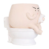 Maxbell Cute Face Head Flower Pot Resin Bathroom Gift for Outdoor Plants Yard Office
