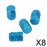 Maxbell 8x4x Aluminum Tire Wheel Rims Stem Air Valve Caps Tyre Cover Car Truck Blue