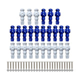 Maxbell 26 Pieces Table Soccer Men Players Repair Parts Football Machine Accessories Blue White