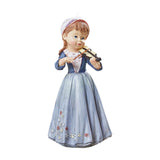 Maxbell Maxbell Violin Girl Statue Rustic Tabletop Ornament for Fireplace Living Room Office Purple