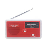 Maxbell Portable Emergency AM/FM Radio, Solar Hand Crank Power, Weather Radio with LED Reading Lamp Red - Aladdin Shoppers