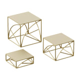 Maxbell 3x Cupcake Stand Perfume Necklaces Desk Dessert Storage Dolls Display Risers Gold