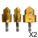 Maxbell 6Pcs PPR Lifting Stepped Drill (20mm+25mm+32mm)x2