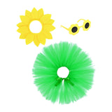 Maxbell Sunflower Goose Outfit Headdress, Eyewear, and Skirt for Summer Balcony Lawn