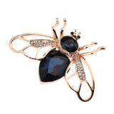 Maxbell Crystal Rhinestone Bee Brooches Hijab Pins for women Jewelry Gift Blue - Aladdin Shoppers