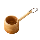 Maxbell Bamboo Ladle Rice Spoon Farmhouse Water Scoop for Sauna Pouring Coffee Beans Light Color