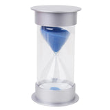 Maxbell Ten Minutes Hourglass Sandglass Sand Timer Home Decor Silver Lid Blue Sand