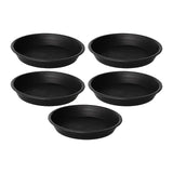 Maxbell 5 Pieces Plant Saucers 11 inch Indoor Outdoor Flower Pot Saucers Black